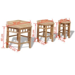 Sgabelli Da Giardino 3 Pz In Bambù VidaXL 11 Sgabelli Da Giardino 3 Pz In Bambù VidaXL -Giardino di Lusso 1636478 5