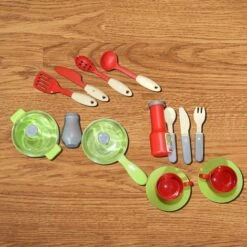 Cucina Giocattolo Multifunzione Per Bambini Con Luci E Suoni + Accessori Rossa -Giardino di Lusso 16502026 3