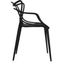 Sedia Per Casa Giardino Impilabile - MARK Curve Nero 4 Sedie -Giardino di Lusso 16813754 3