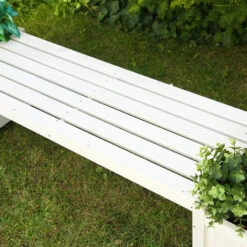 Mucola Panchina Da Giardino Panca In Legno 2in1 Fioriera 2 Vaschette Di Fiori Legno Mobili Da Giardino -Giardino di Lusso 16997663 4