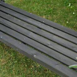 Mucola Panchina Da Giardino Panca In Legno Nero 2in1 Fioriera 2 Vasi Da Fiori Sedile In Legno -Giardino di Lusso 16997664 4