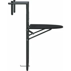 Tavolo Da Balcone Pensile Nero 60x64x83,5cm Plastica Rattan VidaXL -Giardino di Lusso 17430808 4