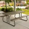 Tavolo Con Panche Picnic Lifetime Hdpe 183x145x74h - Losa -Giardino di Lusso 17483010 1