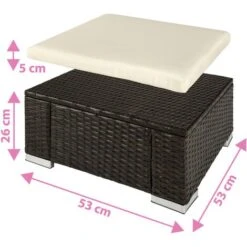 Pouf In Rattan - Pouf Letto, Pouf Contenitore, Pouf Sacco -Giardino di Lusso 17620791 4