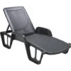 Lettino Prendisole, Sdraio Da Giardino Regolabile Con Braccioli, Lettino Da Esterno, 100 % Made In Italy, Cm 192x71h100, Antracite -Giardino di Lusso 17813916 1