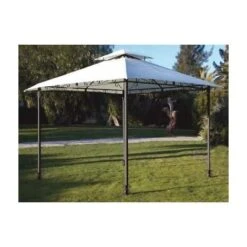 Gazebo In Metallo Con Telo Beige Falesia Mt 3x3 Gazebi Arredo Giardino Esterno