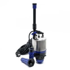 Pompa Per Fontane In Acciaio Inox Da 50 Watt 1.750 L/h Con 3 Accessori Per Getti Diversi