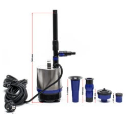 Pompa Per Fontane In Acciaio Inox Da 50 Watt 1.750 L/h Con 3 Accessori Per Getti Diversi -Giardino di Lusso 18020953 4