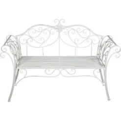 Panchina Da Esterno 133x47x90 Cm Panchina In Ferro Panchina Da Giardino E Ingresso Panca Da Esterno Bianca 9 Panchina Da Esterno 133x47x90 Cm Panchina In Ferro Panchina Da Giardino E Ingresso Panca Da Esterno Bianca -Giardino di Lusso 18029853 3