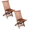 San Marco Set 2 Sedie Da Esterno Pieghevoli In Teak -Giardino di Lusso 18365921 1