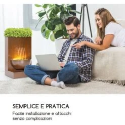 Blumfeldt Windflower Fontana Con Vaso Per Piante 11W Metallo Zincato Marrone -Giardino di Lusso 18377826 3