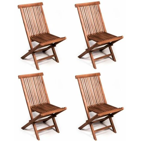 San Marco Set 4 Sedie Da Esterno Pieghevoli In Teak 3 San Marco Set 4 Sedie Da Esterno Pieghevoli In Teak