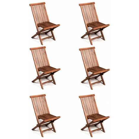 San Marco Set 6 Sedie Da Esterno Pieghevoli In Teak 3 San Marco Set 6 Sedie Da Esterno Pieghevoli In Teak