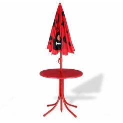 Set Mobili Da Giardino Per Bambini Con Ombrellone Preotezione UV Angoli Ar -Giardino di Lusso 18457540 4