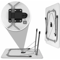 Deuba Tavolo Da Campeggio Pieghevole In Alluminio Altezza Regolabile 80x54cm Tavolino Spiaggia Giardino Balcone Terrazza Picnic -Giardino di Lusso 18458294 4