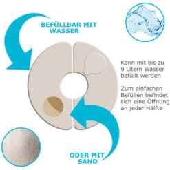 Set Di 4 Pesi Per Gazebo Piedini Tendone Da Esterno Riempibili Acqua Sabbia Zavorre Padiglione -Giardino di Lusso 18458395 3