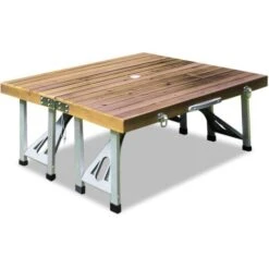 Deuba Tavolo Da Campeggio A Valigetta Pieghevole Piano Tavolo In Legno Con Sedie Picnic Giardino Esterno Mare Spiaggia -Giardino di Lusso 18458500 4