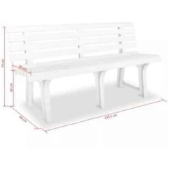 Panchina Da Giardino In Plastica Orchidea - Bianca -Giardino di Lusso 18495962 3