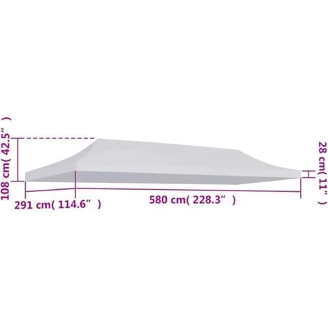 Tetto Per Tendone Per Feste 3x6 M Bianco VidaXL 5 Tetto Per Tendone Per Feste 3x6 M Bianco VidaXL - immagine 3