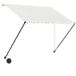 Tenda Da Sole Retrattile Con LED 100x150 Cm Crema VidaXL -Giardino di Lusso 18898947 4