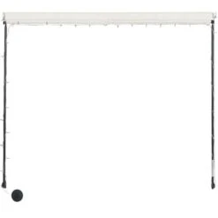 Tenda Da Sole Retrattile Con LED 100x150 Cm Crema VidaXL -Giardino di Lusso 18898947 5