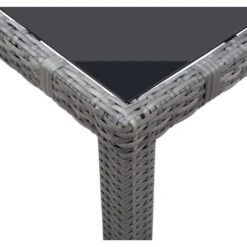 Set Da Pranzo Da Giardino 7 Pz In Polyrattan Grigio VidaXL -Giardino di Lusso 19144374 5