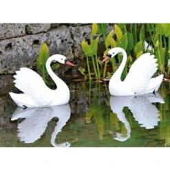 Cigno Cignotto Galleggiante Ornamentale In Plastica Resina Decorazione Giardino