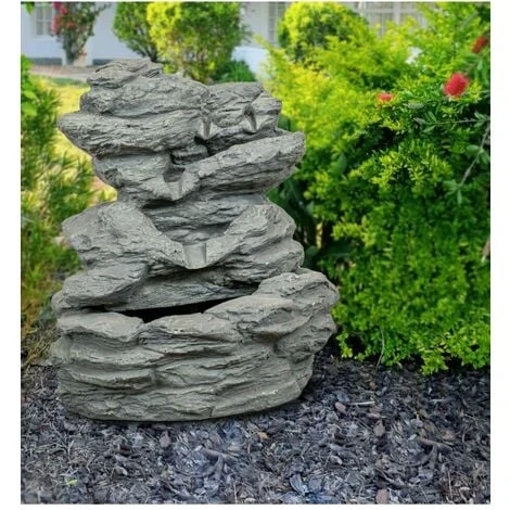 Fontana Da Esterno Rockery Con Ricircolo D'acqua, 56x49,5x70 Cm 4 Fontana Da Esterno Rockery Con Ricircolo D'acqua, 56x49,5x70 Cm - immagine 2