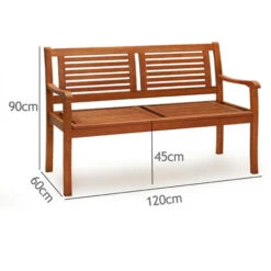 Deuba Panca Da Giardino Bologna 2 Posti Certificato FSC® Legno Di Eucalipto Carico Max. 320kg Panchina Da Esterno Balcone Terrazza Arredo Giardino -Giardino di Lusso 19472837 5