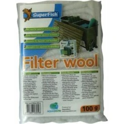 SuperFish LANA FILTRANTE OVATTA PER FILTRO BIOLOGICO LAGHETTO ACQUARIO ACQUARI 100 GR