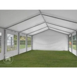 Tendone Per Feste Gazebo 4x8 M Bianco PE 350 N Impermeabile Protezione UV Tenda Giardino Sagre Eventi Mercati Esterno -Giardino di Lusso 19762224 4