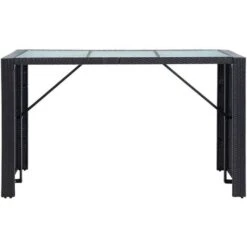 Set Da Bar Da Giardino 7 Pz Con Cuscini In Polyrattan Nero VidaXL -Giardino di Lusso 19807726 4