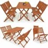 Set Da Pranzo Da Giardino Sydney Tavolo E Sedie 4+1 Legno D'Acacia Certificato FSC® Salotto Da Esterni -Giardino di Lusso 19927930 1
