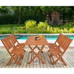 Set Da Pranzo Da Giardino Sydney Tavolo E Sedie 4+1 Legno D'Acacia Certificato FSC® Salotto Da Esterni 9 Set Da Pranzo Da Giardino Sydney Tavolo E Sedie 4+1 Legno D'Acacia Certificato FSC® Salotto Da Esterni -Giardino di Lusso 19927930 3