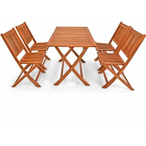 Set Da Pranzo Da Giardino Sydney Tavolo E Sedie 4+1 Legno D'Acacia Certificato FSC® Salotto Da Esterni 7 Set Da Pranzo Da Giardino Sydney Tavolo E Sedie 4+1 Legno D'Acacia Certificato FSC® Salotto Da Esterni - immagine 5