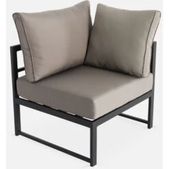 Salotto Da Giardino, 5 Posti - Modello: Stratum, Colore: Antracite E Talpa - 6 Elementi In Alluminio, Cuscini Spessi, Articolo Di Design E Modulabile Al Tempo Stesso -Giardino di Lusso 20084134 3