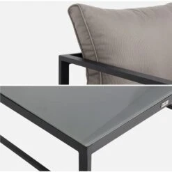Salotto Da Giardino, 5 Posti - Modello: Stratum, Colore: Antracite E Talpa - 6 Elementi In Alluminio, Cuscini Spessi, Articolo Di Design E Modulabile Al Tempo Stesso -Giardino di Lusso 20084134 5