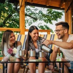 Relaxdays Tavolo Da Giardino, Rettangolare, Terrazza & Balcone, Arredamento Da Esterno, Metallo, 55,5x120x60cm, Nero -Giardino di Lusso 22623538 5