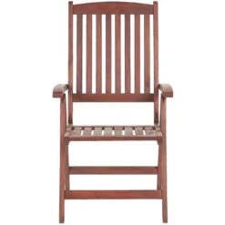 Sedia Da Giardino In Legno Di Acacia Scuro Regolabile Pieghevole Toscana -Giardino di Lusso 2281268 5