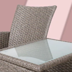 Casaria Panca Da Giardino 2 Posti Con Tavolino Polyrattan Cuscini 7cm Set Da Balcone Terrazza Per 2 Persone Vari Colori Crema -Giardino di Lusso 23917640 5