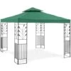 Gazebo Da Giardino E Terrazzo In Metallo Tendone Feste 3 X 3 M In Verde Scuro