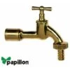 Papillon Rubinetto Con Portagomma Modello Corto In Ottone 1/2 Da Giardino Decorativo