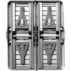 Deuba Tavolo E 4 Sedie Da Campeggio In Alluminio Supporto Per Ombrellone Con Maniglia Per Trasporto -Giardino di Lusso 26426042 4