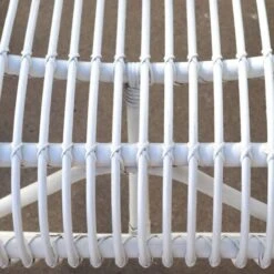 Poltrona Bassa In Rattan Naturale Chillvert Parma 61x94x85 Cm Bianca Senza Braccioli -Giardino di Lusso 27234449 3