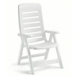 Sedia Esterno Poltrona Pieghevole Regolabile Inclinabile Richiudibile Giardino - Colore Principale: Bianco -Giardino di Lusso 27244695 4