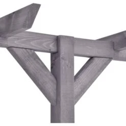 Pergolato Da Giardino Grigio 400x40x205 Cm In Pino Impregnato VidaXL -Giardino di Lusso 27989156 4
