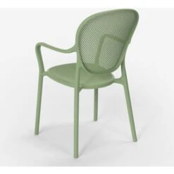 Sedia Design Moderno Per Cucina Bar Ristorante Esterno In Polipropilene Clara Colore: Verde -Giardino di Lusso 28760621 4