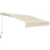 Outsunny Tenda Da Sole Avvolgibile Per Esterno In Poliestere E Alluminio, Beige, 365 × 250cm -Giardino di Lusso 28944550 1