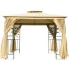 Outsunny Gazebo Da Giardino Con Doppio Tettuccio, 3x3m