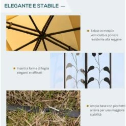 Outsunny Gazebo Da Giardino Con Doppio Tettuccio, 3x3m -Giardino di Lusso 28945441 5